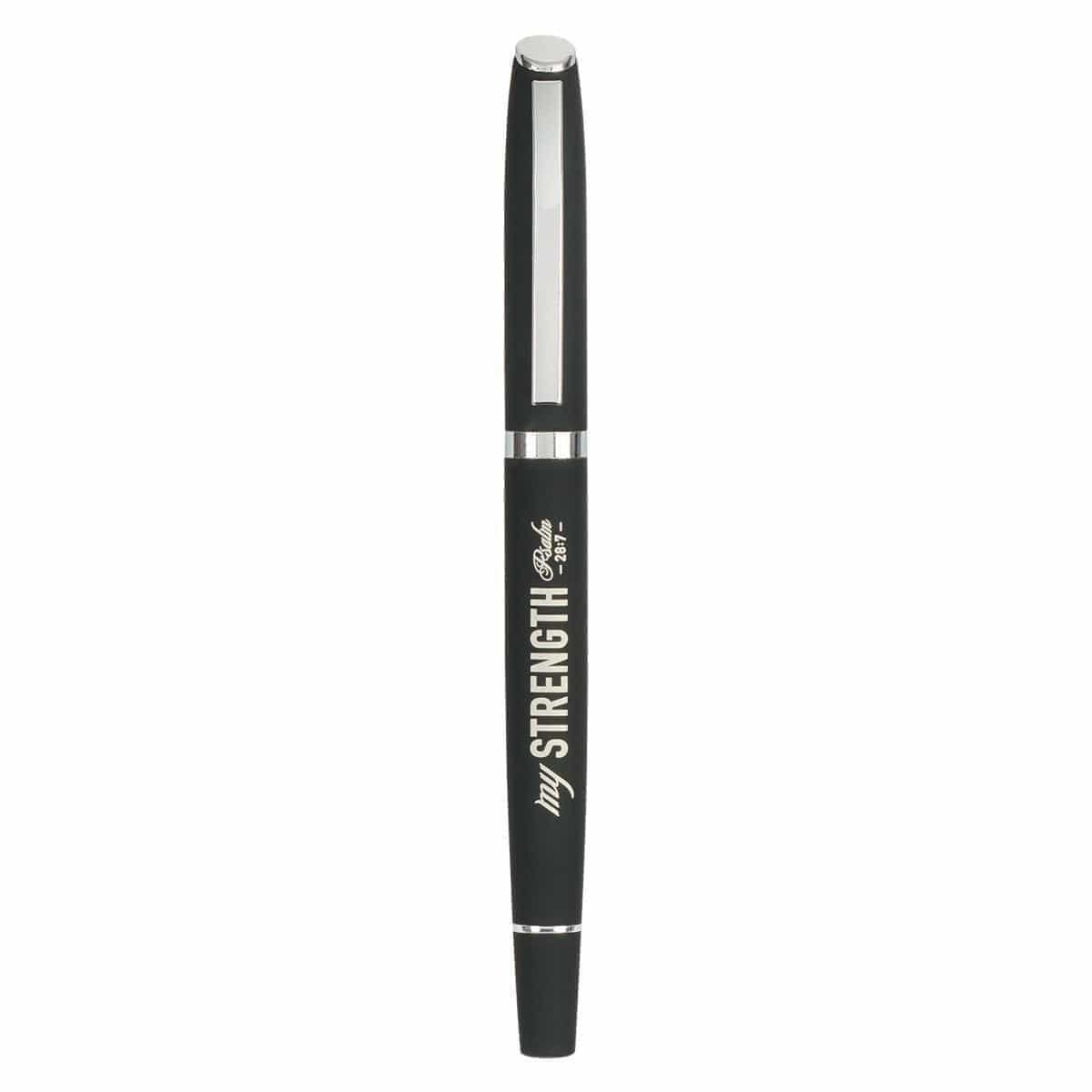 My Strength Black Classic Gift Pen - Psalm 28:7 - Pura Vida Books