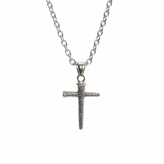 Nail Cross Stainless Steel 18" Necklace - Pura Vida Books