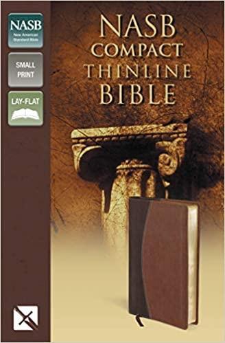 NASB, Thinline Bible, Compact, Leathersoft, Brown, Red Letter Edition - Pura Vida Books