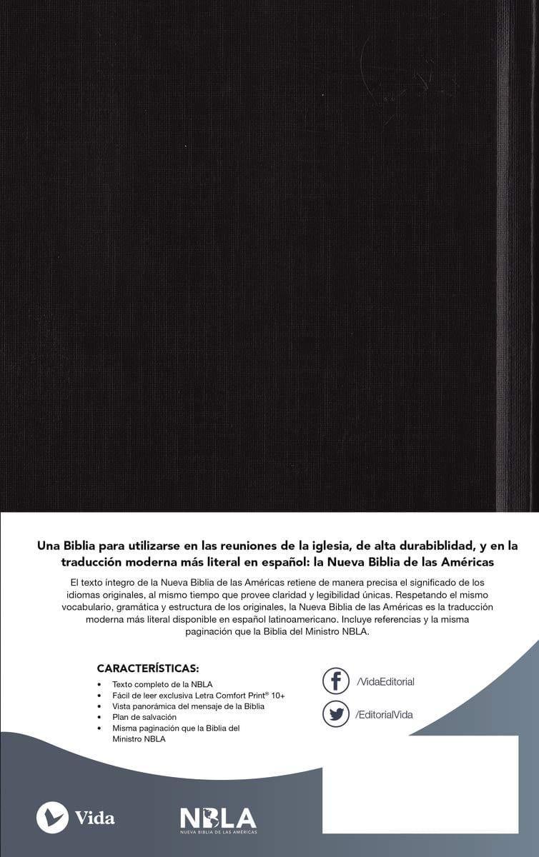 NBLA Biblia Congregacional, Tapa Dura, Negro - Pura Vida Books