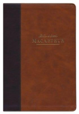NBLA Biblia de Estudio MacArthur (Leathersoft, Café) con índice - Pura Vida Books