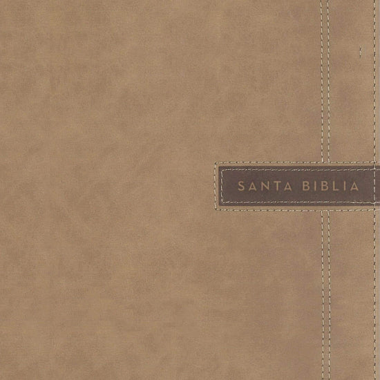 NBLA Santa Biblia, Letra Supergigante, Leathersoft, Beige, Edición Letra Roja - Pura Vida Books