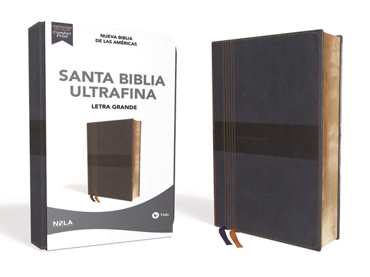 NBLA Santa Biblia Ultrafina, Letra Grande, Tamaño Manual, Leathersoft, Azul, Edición Letra Roja - Pura Vida Books