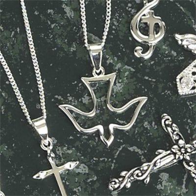 Necklace Sterling Silver Open Descending Dove 18 Inch Deluxe Box - Pura Vida Books