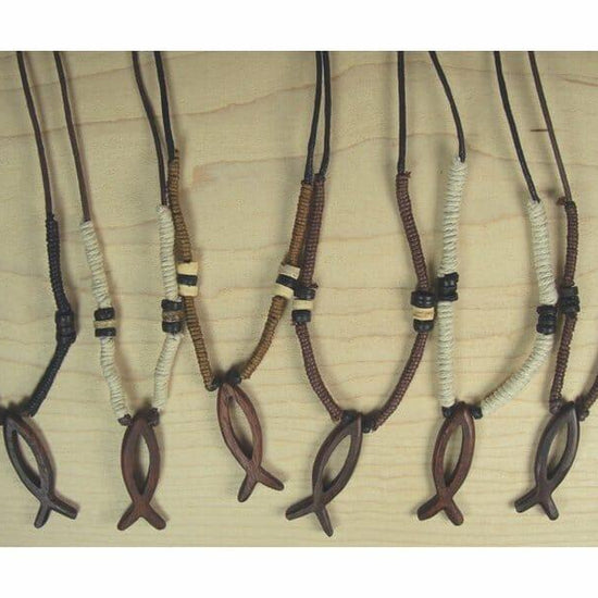 Necklace Wooden Pendant - Pura Vida Books