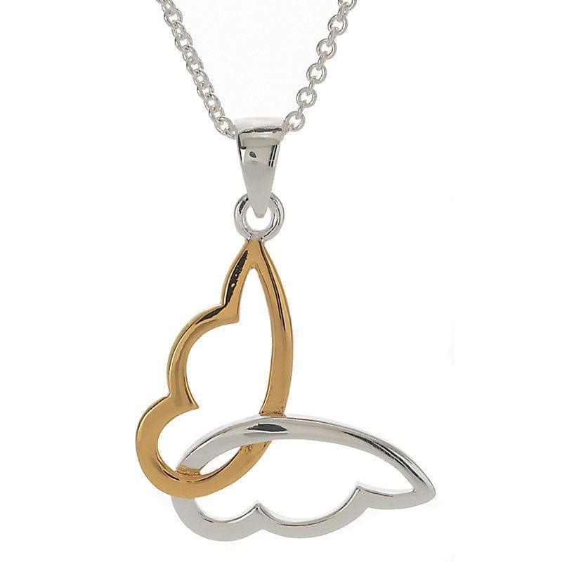 New Creation Buttlerfly Necklace, Two-Tone - Pura Vida Books