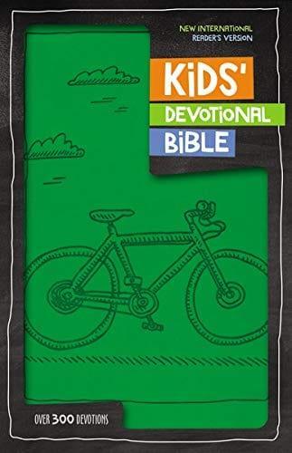 NIRV Kids' Devotional Bible, Leathersoft, Green: Over 300 Devotions - Pura Vida Books