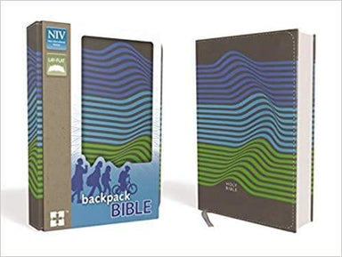 NIV, Backpack Bible, Compact, Leathersoft, Charcoal/Stripes - Pura Vida Books