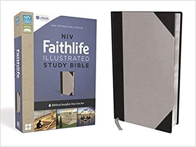 NIV, Faithlife Illustrated Study Bible, Leathersoft, Gray/Black: Biblical Insights You Can See - Pura Vida Books