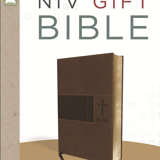 NIV, Gift Bible, Leathersoft, Brown, Red Letter Edition - Pura Vida Books