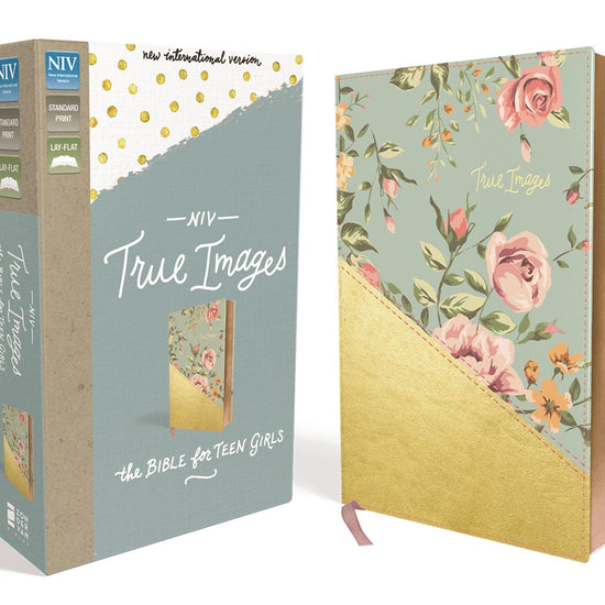 NIV, True Images Bible, Leathersoft, Teal/Gold: The Bible for Teen Girls - Pura Vida Books