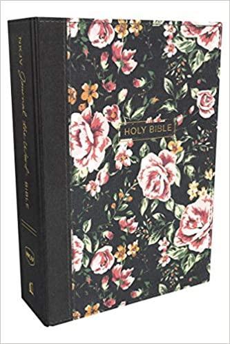 NKJV, Journal the Word Bible, Cloth over Board, Gray Floral, Red Letter, Comfort Print: Reflect, Journal, or Create Art Next to Your Favorite Verses Hardcover - Pura Vida Books