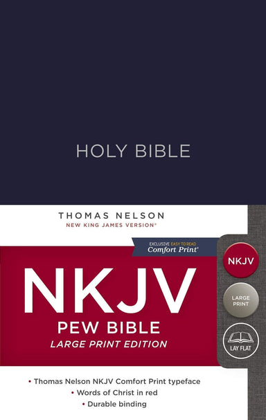 NKJV, Pew Bible, Large Print, Hardcover, Comfort Print: Holy Bible, New King James Version - Pura Vida Books