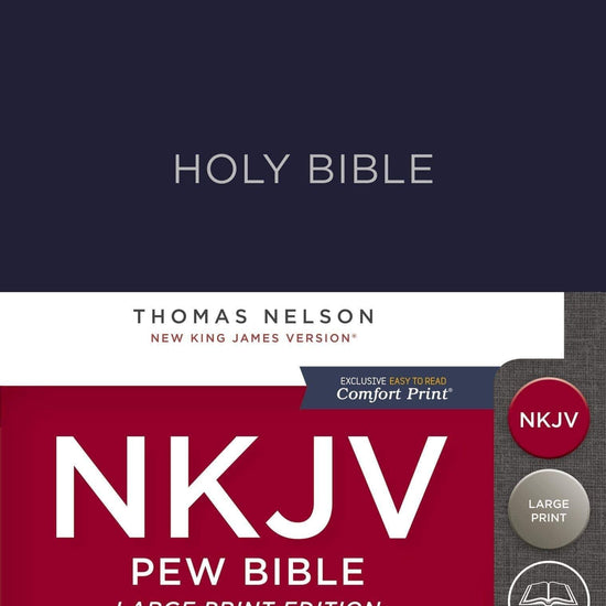 NKJV, Pew Bible, Large Print, Hardcover, Comfort Print: Holy Bible, New King James Version - Pura Vida Books