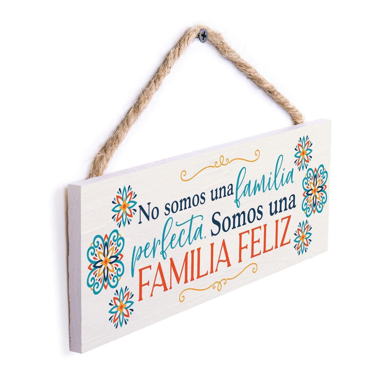 No Somos Familia Perfecta Somos Una Familia Feliz Cuadro - Pura Vida Books