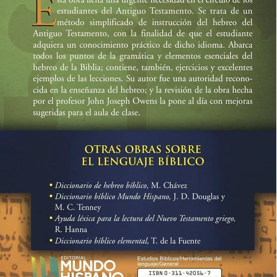 Nociones Esenciales del Hebreo Biblico - Kyle M. Yates - Pura Vida Books