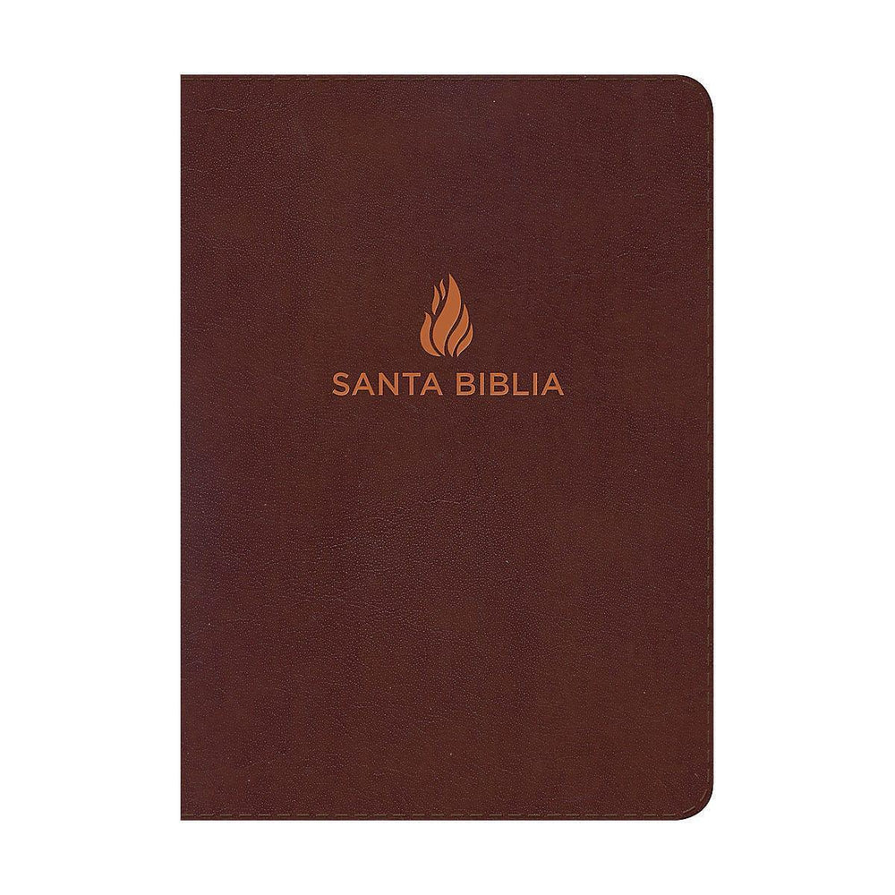 NVI Biblia Compacta Letra Grande marrón, piel fabricada con índice - Pura Vida Books