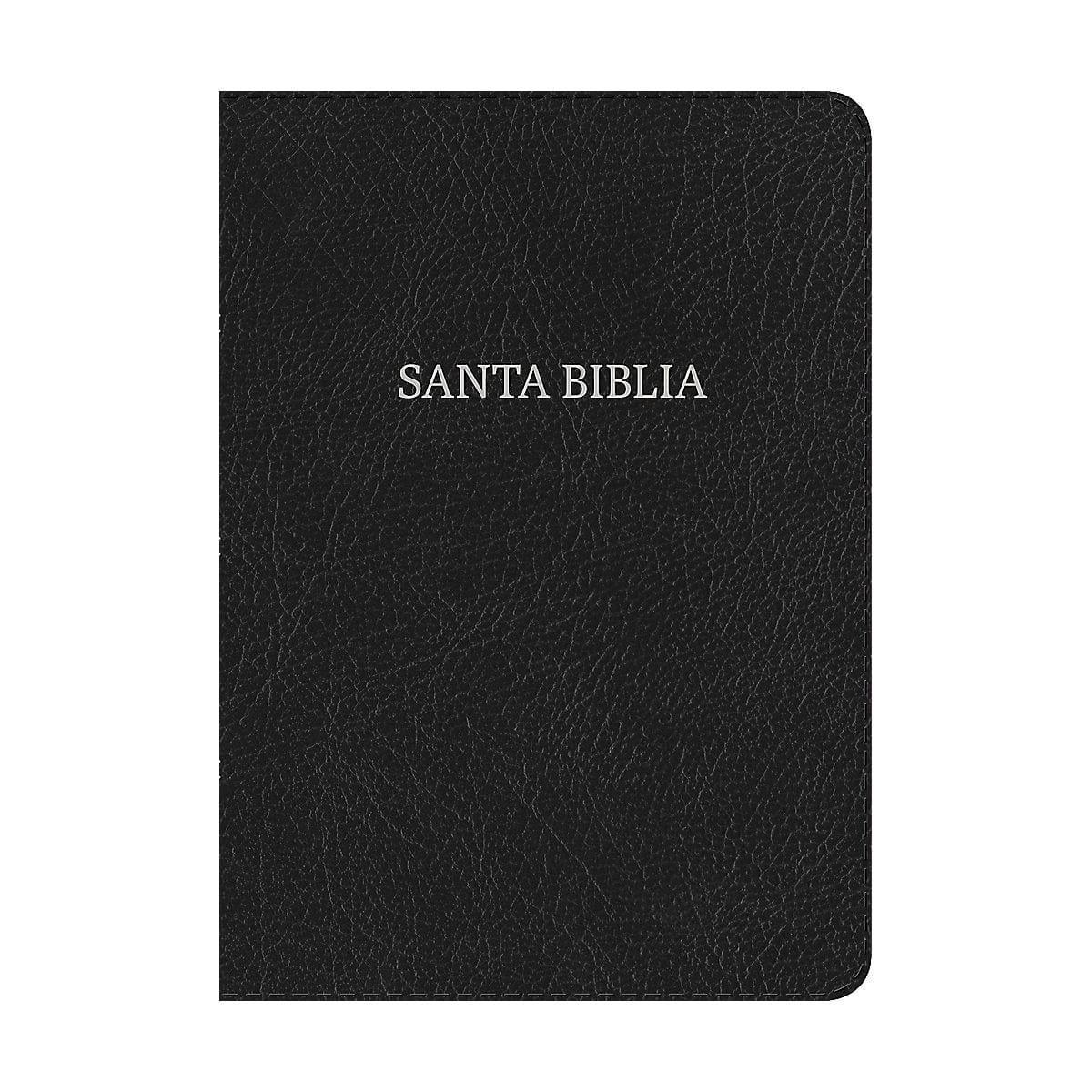 NVI Biblia Compacta Letra Grande negro, piel fabricada con índice - Pura Vida Books