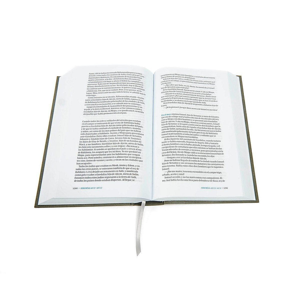 NVI Biblia del lector, olivo en tela - Pura Vida Books