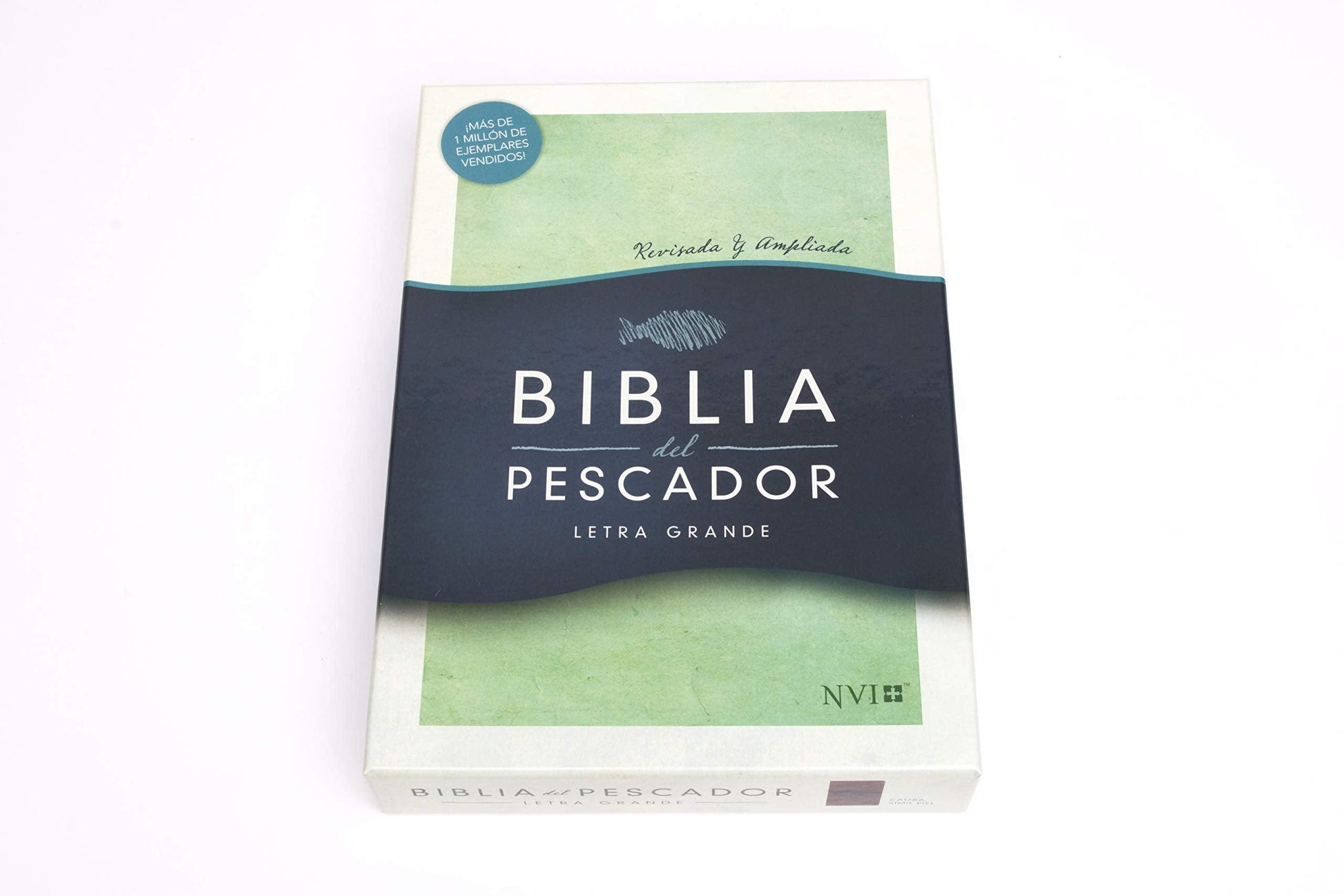 NVI Biblia del Pescador letra grande, caoba símil piel - Pura Vida Books