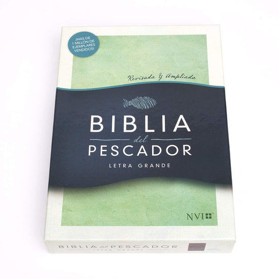 NVI Biblia del Pescador letra grande, caoba símil piel - Pura Vida Books