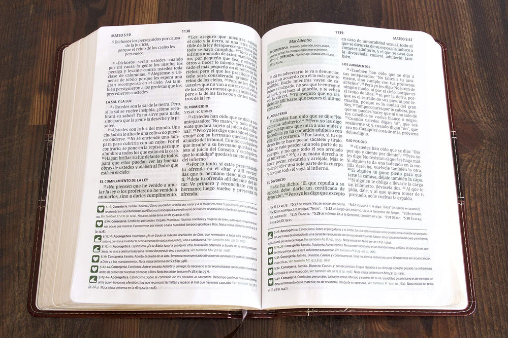 NVI Biblia del Pescador letra grande, caoba símil piel - Pura Vida Books