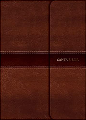 NVI Biblia Letra Gigante marrón, símil piel con índice y solapa con imán - Pura Vida Books