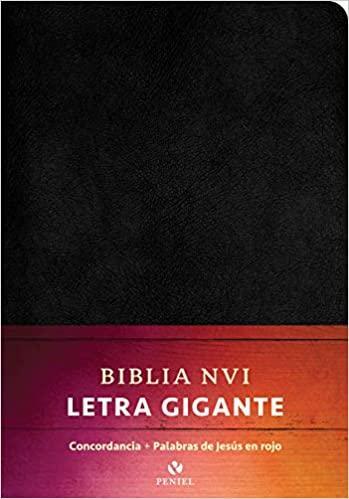 NVI Biblia Letra Gigante Negro, Piel Fabricada. Imitation Leather – - Pura Vida Books