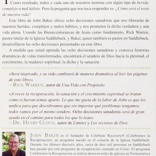 Ocho decisiones sanadoras - John Baker - Pura Vida Books