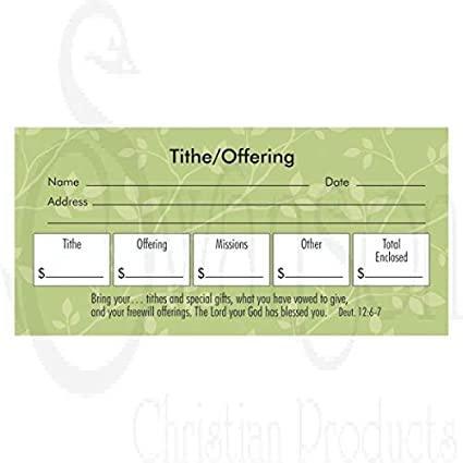 Offering Envelope – Diezmo/Offering/misiones/Otros (Deut 12: 6 – 7) - Pura Vida Books