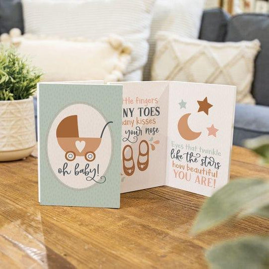 Oh Baby Wooden Keepsake Card - Pura Vida Books