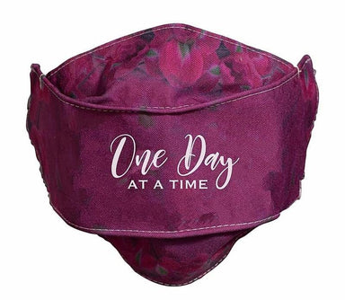 One Day At A Time Burgundy Face Mask - Pura Vida Books