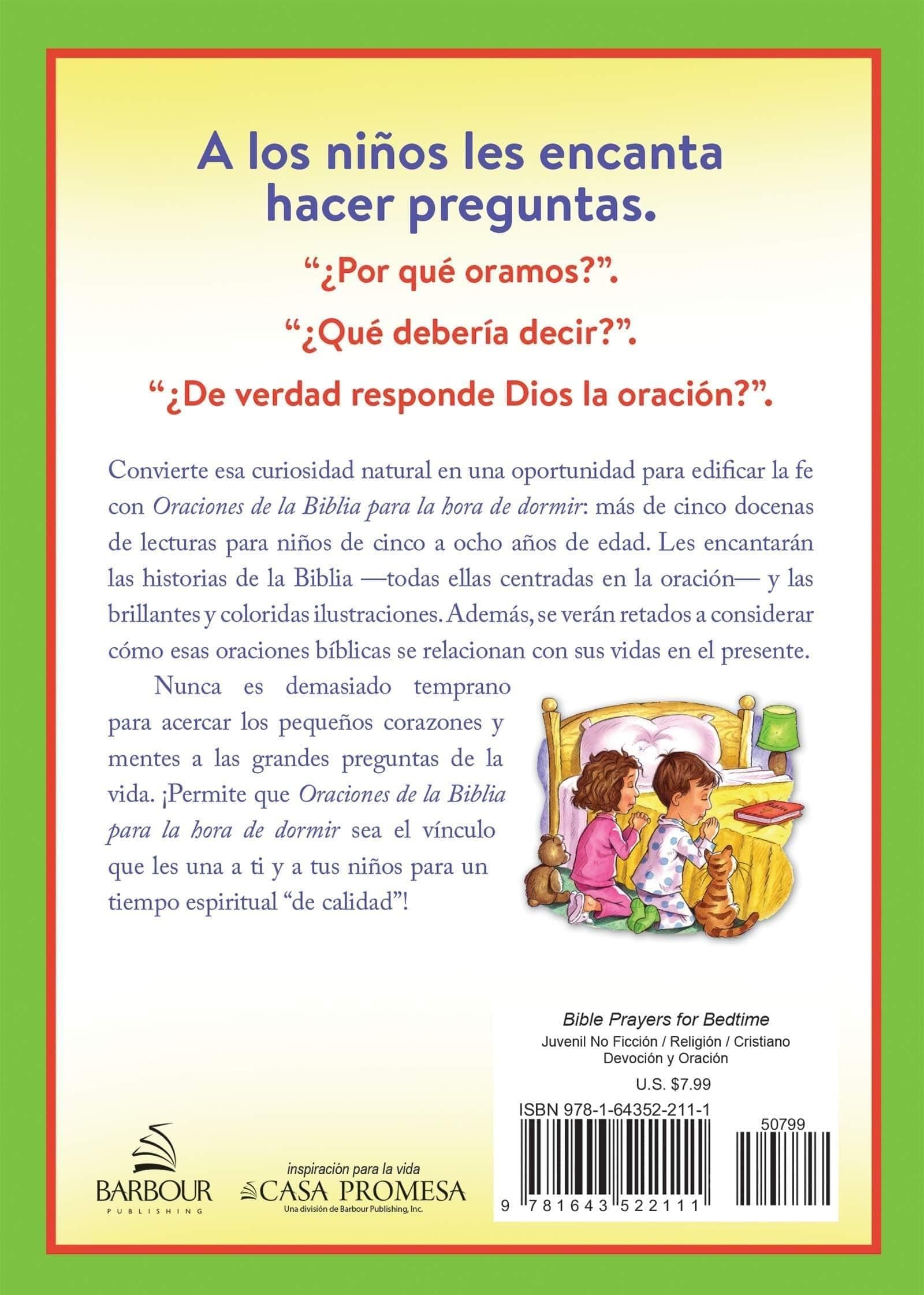 Oraciones de la Biblia para la hora de dormir -Jane Landreth - Pura Vida Books