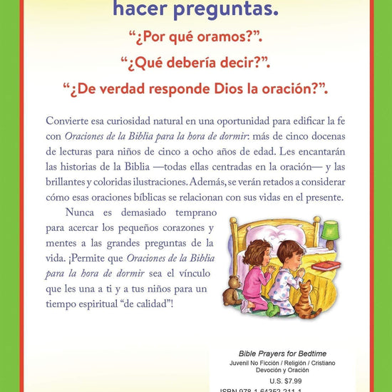 Oraciones de la Biblia para la hora de dormir -Jane Landreth - Pura Vida Books