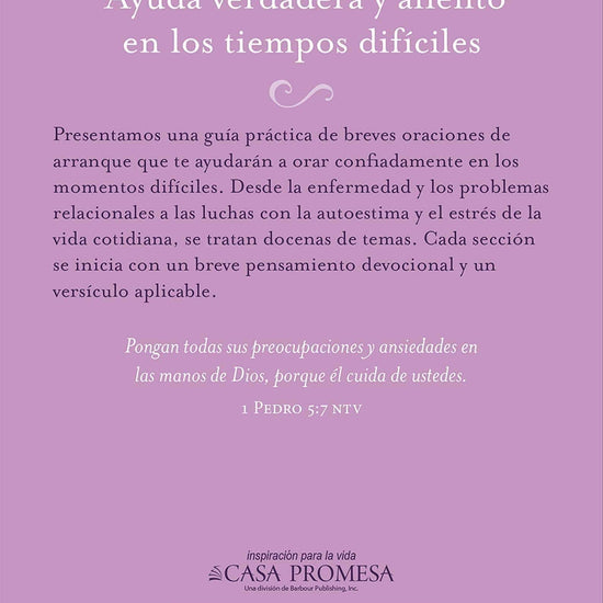 Oraciones para los momentos difíciles - edicion para mujeres - Pura Vida Books