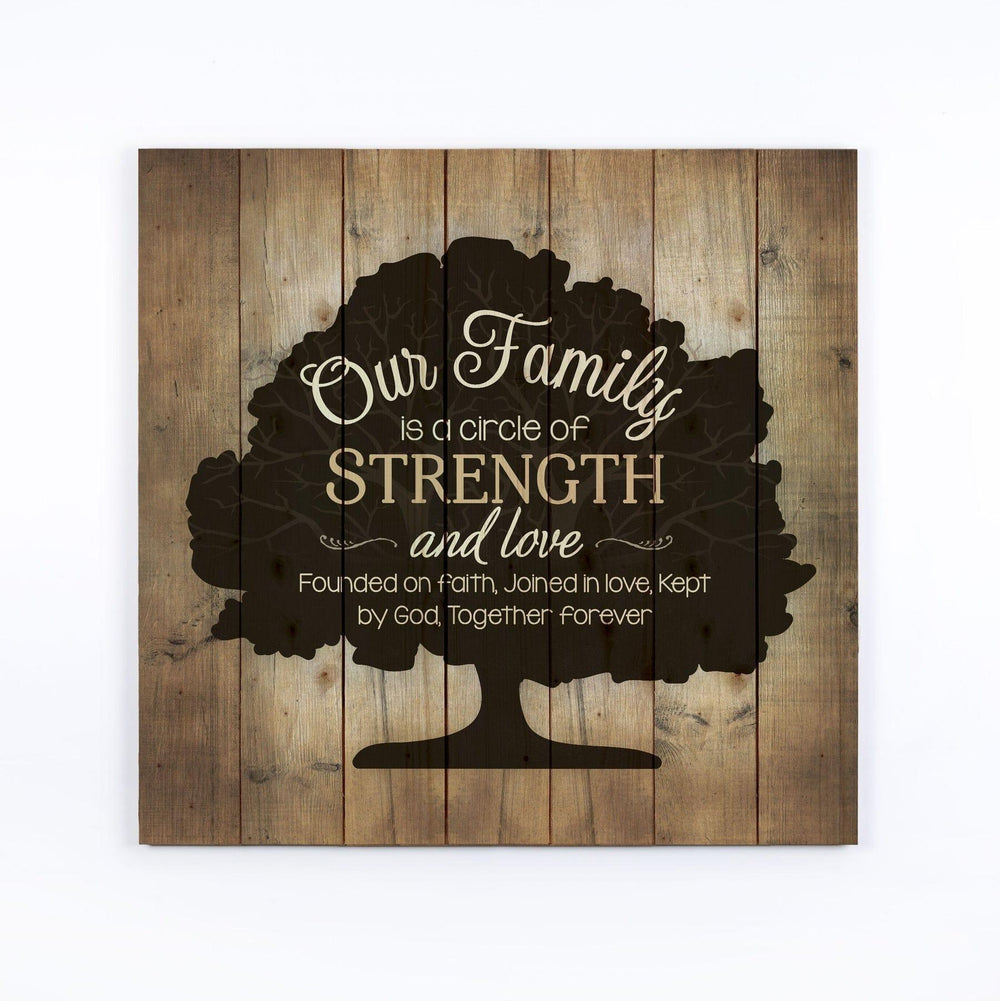 Our Family Is A Circle of Strength & Love Cuadro de Madera - Pura Vida Books