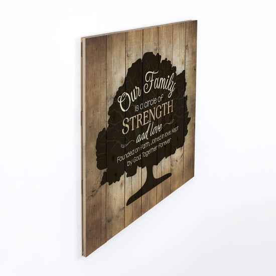 Our Family Is A Circle of Strength & Love Cuadro de Madera - Pura Vida Books