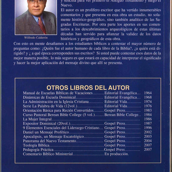 Panorama Del Antiguo Testamento: Un Estudio Historico - Wilfredo Calderón - Pura Vida Books