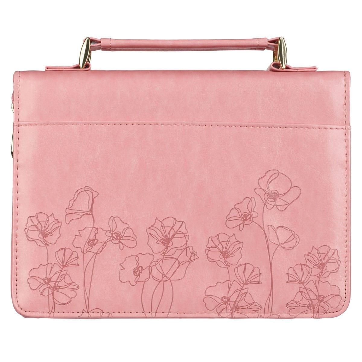 Pastel Meadow Pink Watercolor Faux Leather Bible Cover - Pura Vida Books