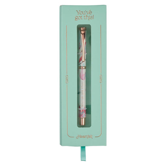 Pen in Gift Box Pink Petals Got This - Pura Vida Books