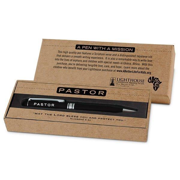 Pen - Pastor Numbers 6:24 - Black - Pura Vida Books