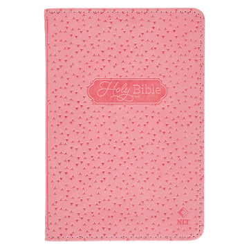 Pink Faux Leather NLT New Testament Keepsake Bible for Girls(Nuevo Testamento niñas)