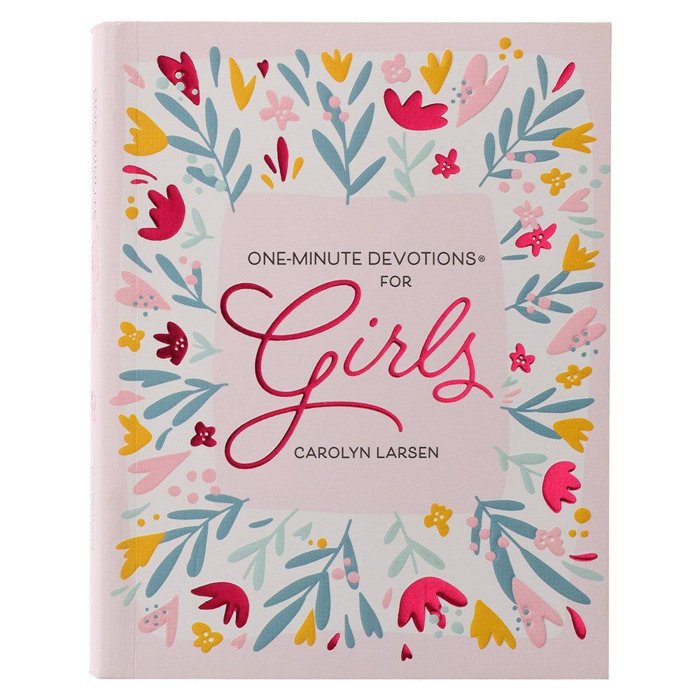 Pink Floral Softcover One-Minute Devotions for Girls - Pura Vida Books