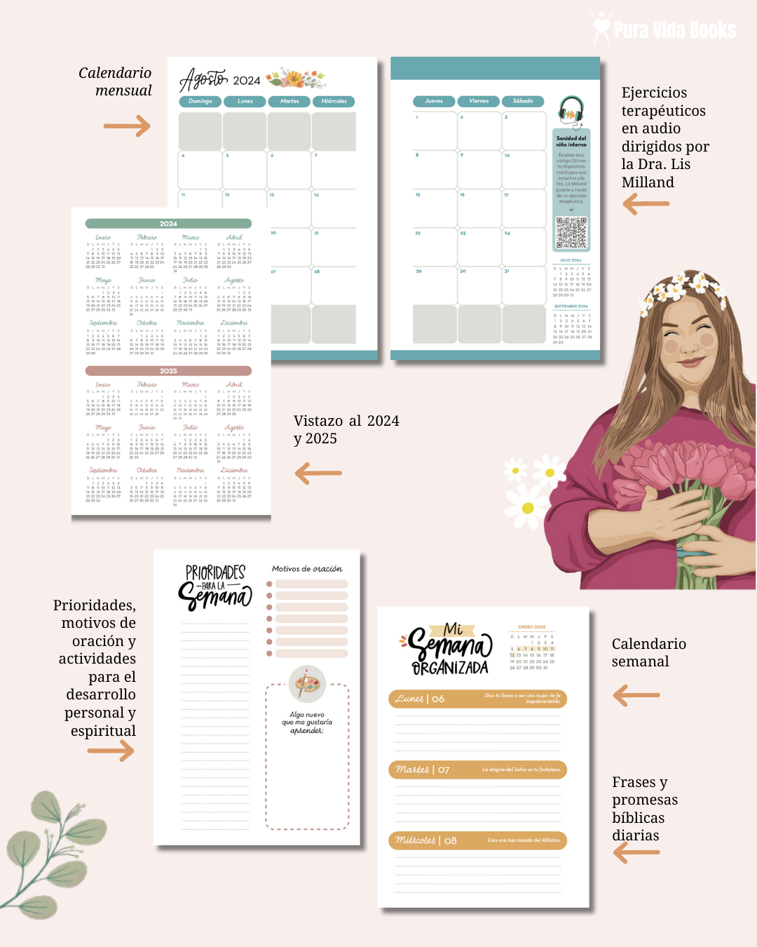 La temporada más feliz de mi vida: Agenda • Planner (julio 2024 - diciembre 2025) - Lis Milland