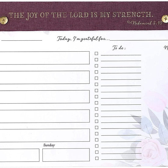 Planner Pad - Nehemiah 8:10 - Pura Vida Books