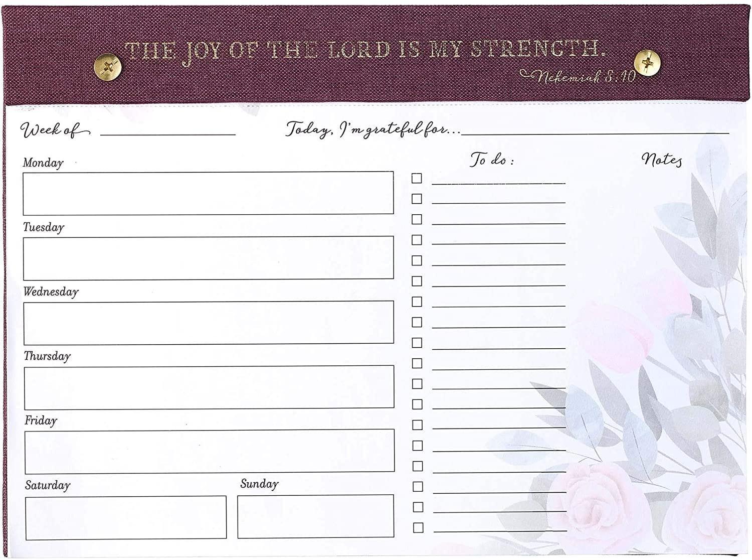 Planner Pad - Nehemiah 8:10 - Pura Vida Books