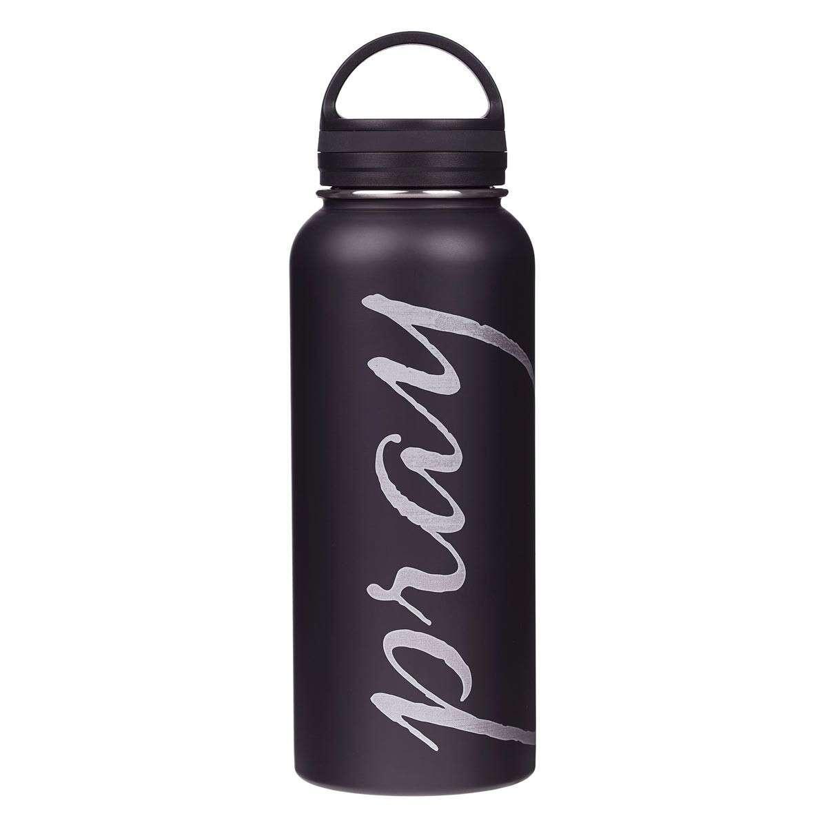 Pray Black Stainless Steel Water Bottle - Pura Vida Books