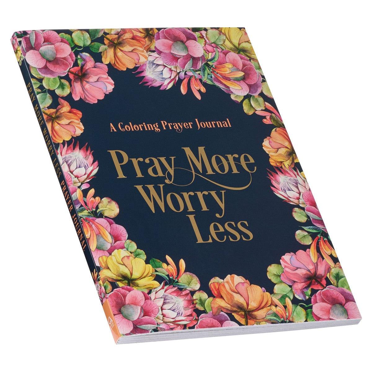 Pray More Worry Less Coloring Prayer Journal - Pura Vida Books