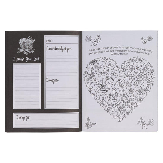 Pray More Worry Less Coloring Prayer Journal - Pura Vida Books