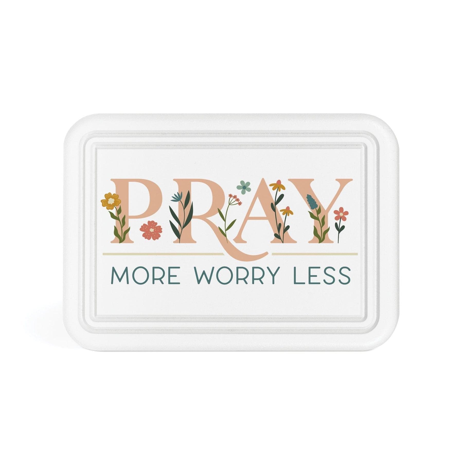 Pray More Worry Less Ornate Tabletop Décor - Pura Vida Books